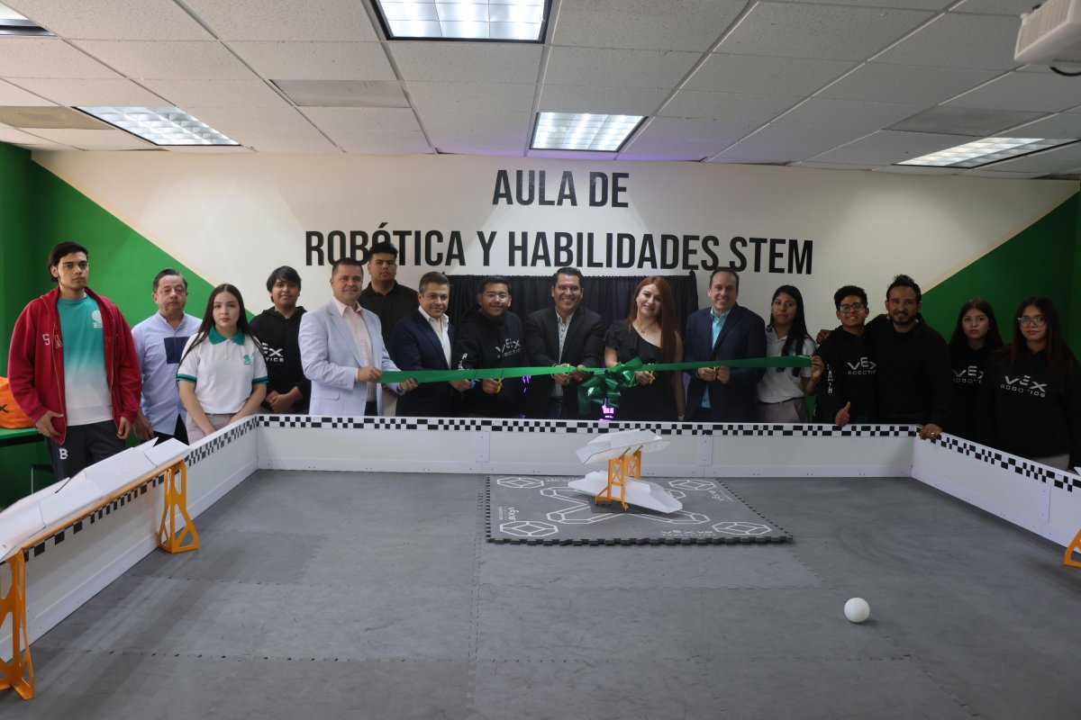 Cobach Delicias inaugura aula de robótica STEAM y nuevos espacios de seguridad