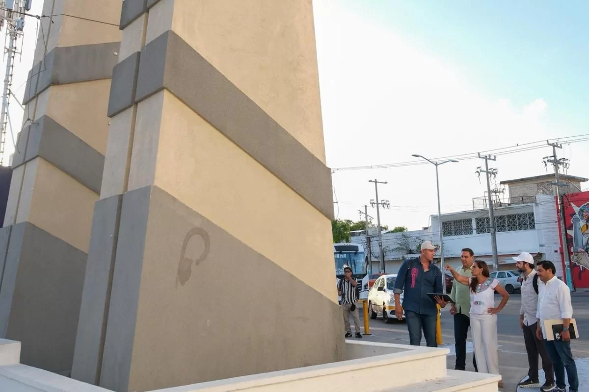 Mara Lezama supervisa zonas del proyecto "Barrio Mágico" en Chetumal