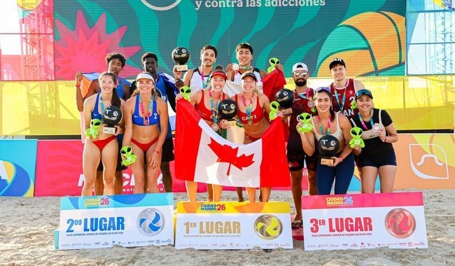 México brilla en voleibol de playa: oro y plata en Tour NORCECA 2026