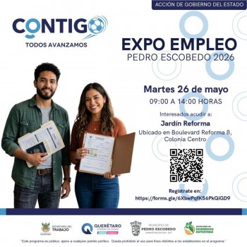 Expo Empleo Pedro Escobedo 2026 ofrecerá 770 vacantes con sueldos de hasta 30 mil pesos