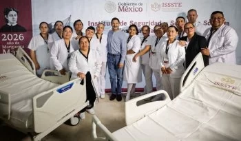 ISSSTE entrega 40 camas hospitalarias al HRAE Bicentenario; abasto de medicamentos alcanza 98.5%