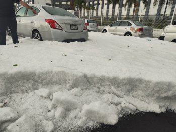 Lluvia y granizo cubren instalaciones deportivas en Puebla; activan protocolos de seguridad