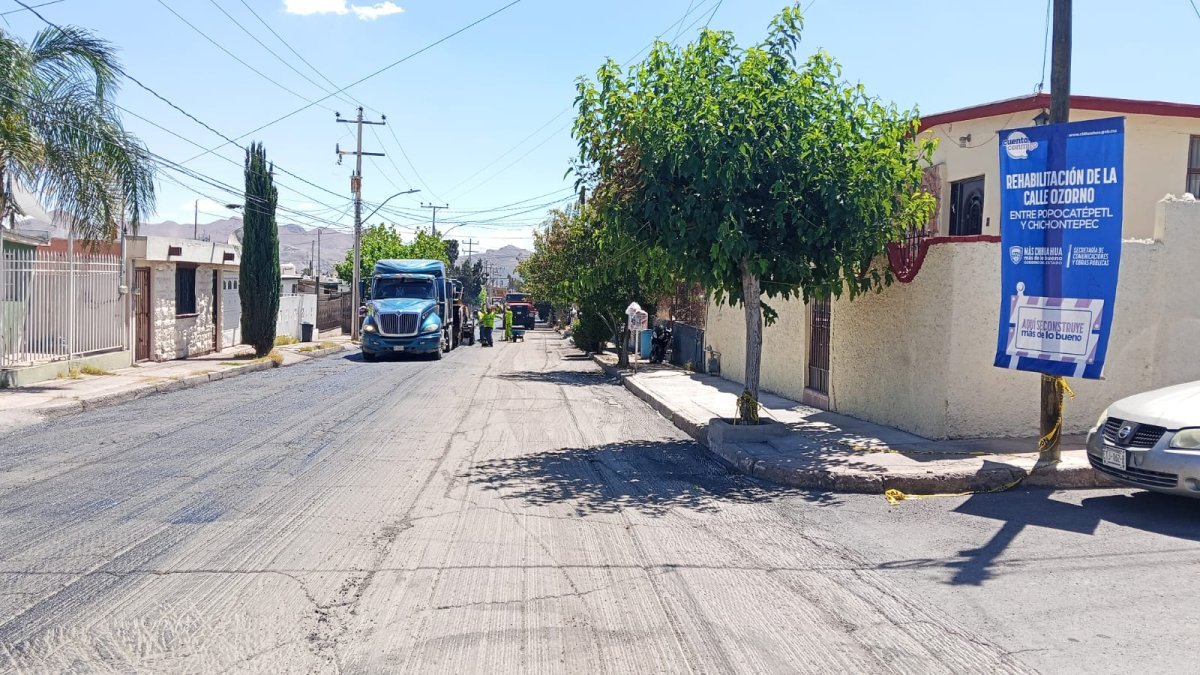SCOP rehabilita más de 10 mil m² de vialidades en colonias de Chihuahua