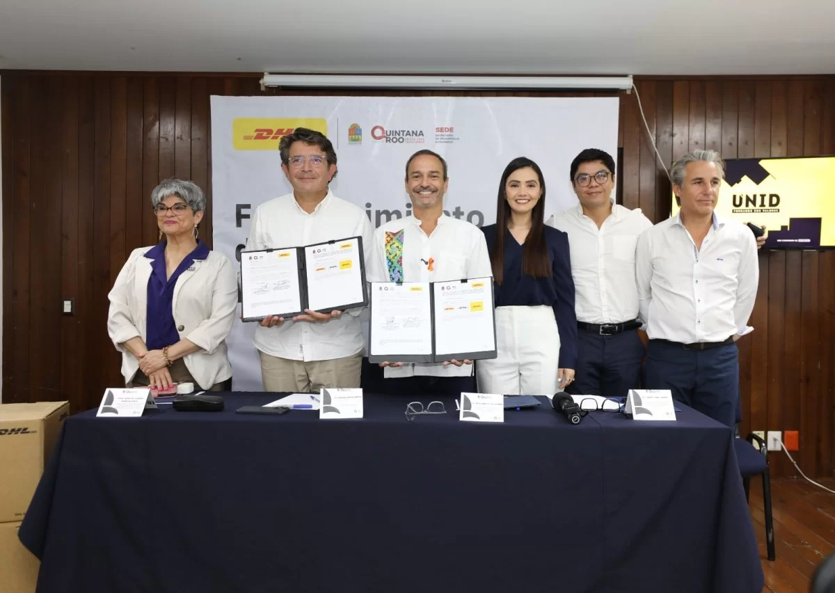 SEDE y DHL firman convenio para impulsar a MIPyMES y artesanos de Quintana Roo