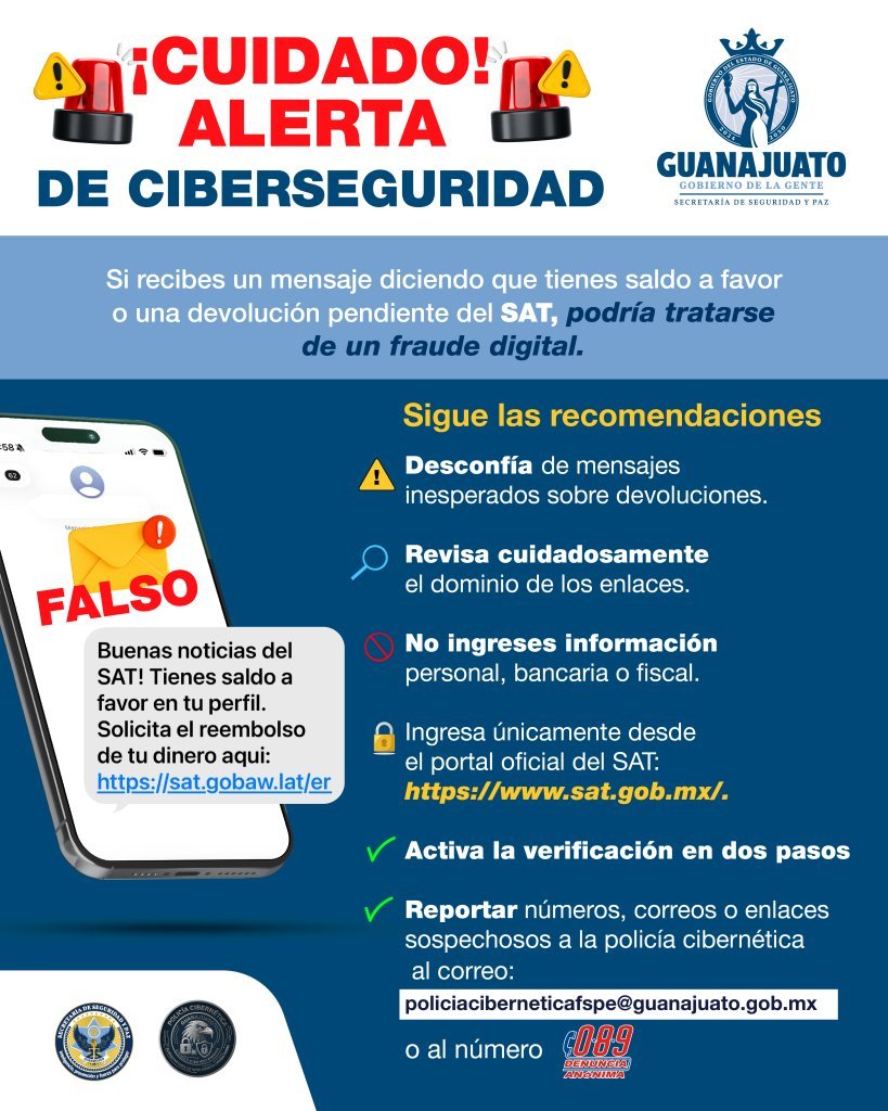 Policía Cibernética alerta sobre fraudes vía SMS que suplantan a DHL y al SAT