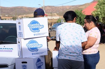 SPyCI entrega apoyos alimenticios a comunidades indígenas de Parral
