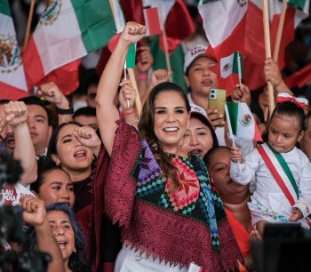 Mara Lezama y 25 mil personas respaldan en Cancún defensa de la soberanía: Sheinbaum