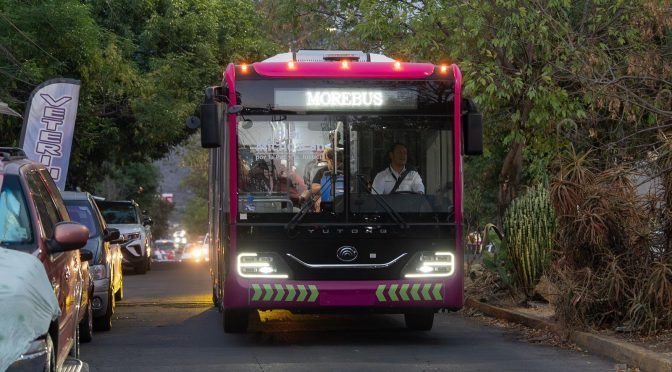 Morebús reducirá 44% emisiones contaminantes en Morelia: Secma