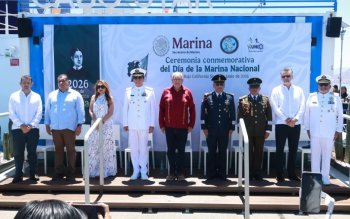 Gobernador de BCS reconoce a la Marina en el LXXXIV Aniversario del Día de la Marina Nacional