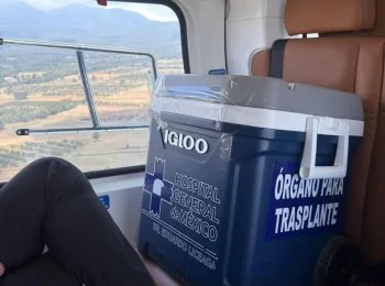 Coordinación ISSSTEP-SUMA logra traslado aéreo de hígado a CDMX para trasplante