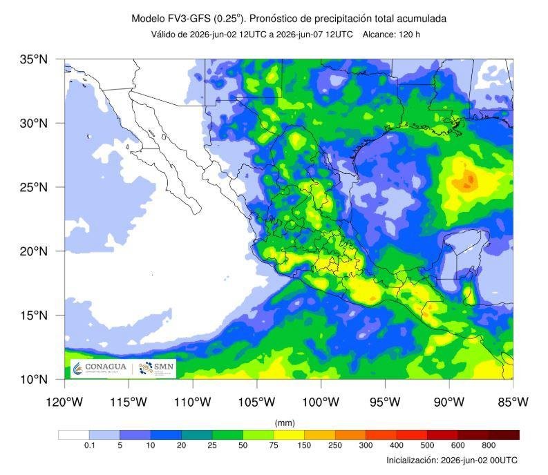 Gobierno de Zacatecas pide medidas preventivas ante lluvias de hasta 75 mm esta semana