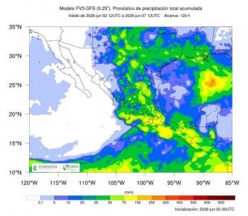 Gobierno de Zacatecas pide medidas preventivas ante lluvias de hasta 75 mm esta semana