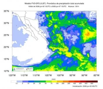 Gobierno de Zacatecas pide medidas preventivas ante lluvias de hasta 75 mm esta semana