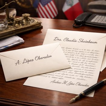Sheinbaum agradece a AMLO su carta de apoyo en medio de tensiones con Estados Unidos