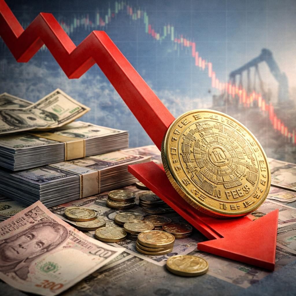 Peso mexicano cae el 5 de junio por empleo en EE.UU. y tensiones en Oriente Medio