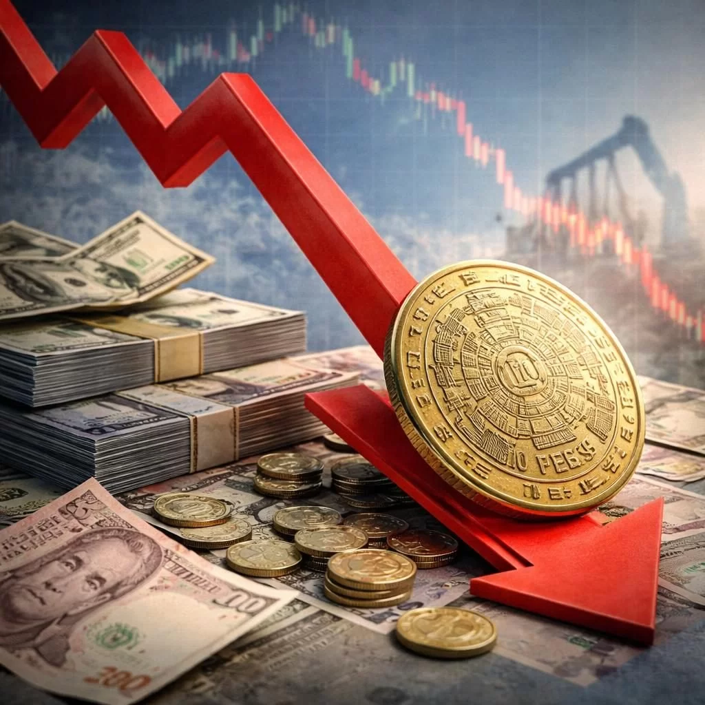 Peso mexicano cae el 5 de junio por empleo en EE.UU. y tensiones en Oriente Medio
