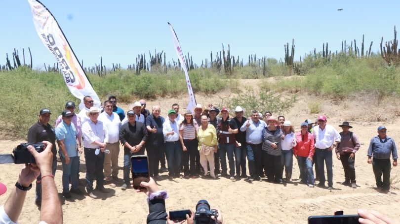 Gobernador de BCS y CROC inician desazolve de obra hídrica en Los Planes