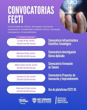 Capacitaciones virtuales del FECTI en Chihuahua: del 8 al 12 de junio
