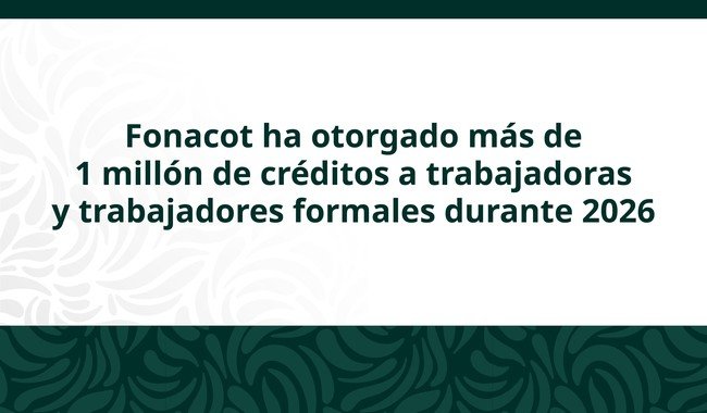 Fonacot entrega más de 29 mil 600 mdp en créditos durante primeros cinco meses de 2025