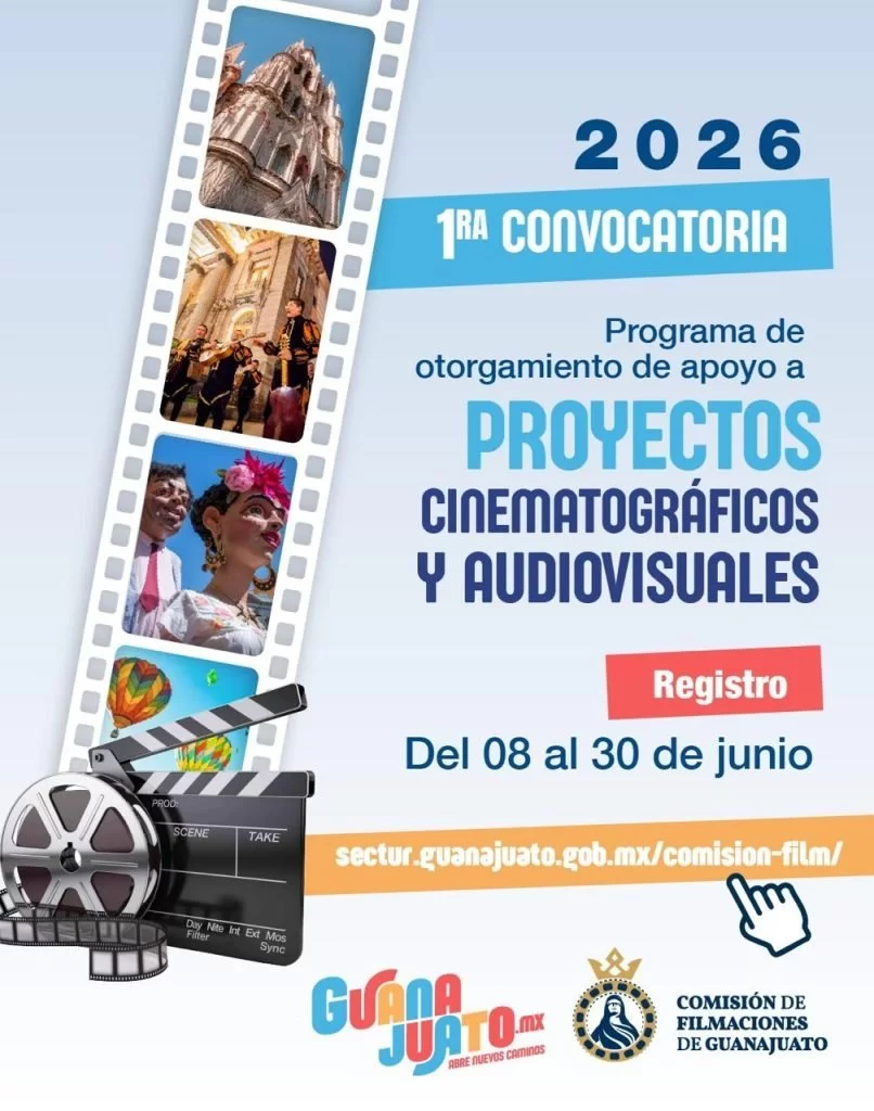 Guanajuato lanza convocatorias para apoyar proyectos audiovisuales y turísticos
