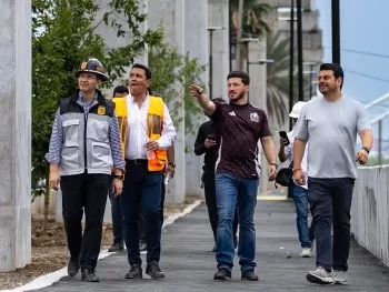 Gobernador supervisa puentes peatonales y Parque Lineal en Línea 4 del Metro