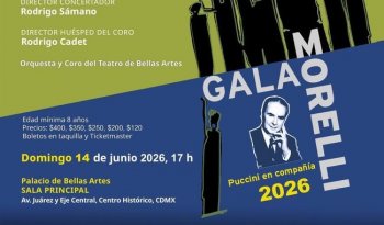Gala Morelli 2026 reunirá a 11 cantantes en Bellas Artes con ópera de Puccini