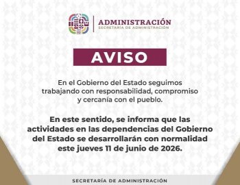 Gobierno de Oaxaca confirma actividades normales en dependencias este 11 de junio