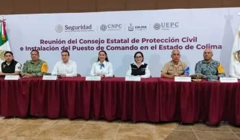 Instalan Puesto de Comando en Colima para temporada de lluvias y ciclones 2026