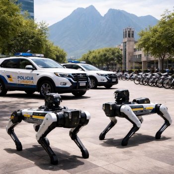 San Pedro presenta policía turística y perros robot para seguridad mundialista