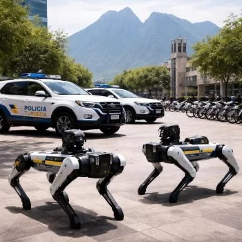 San Pedro presenta policía turística y perros robot para seguridad mundialista