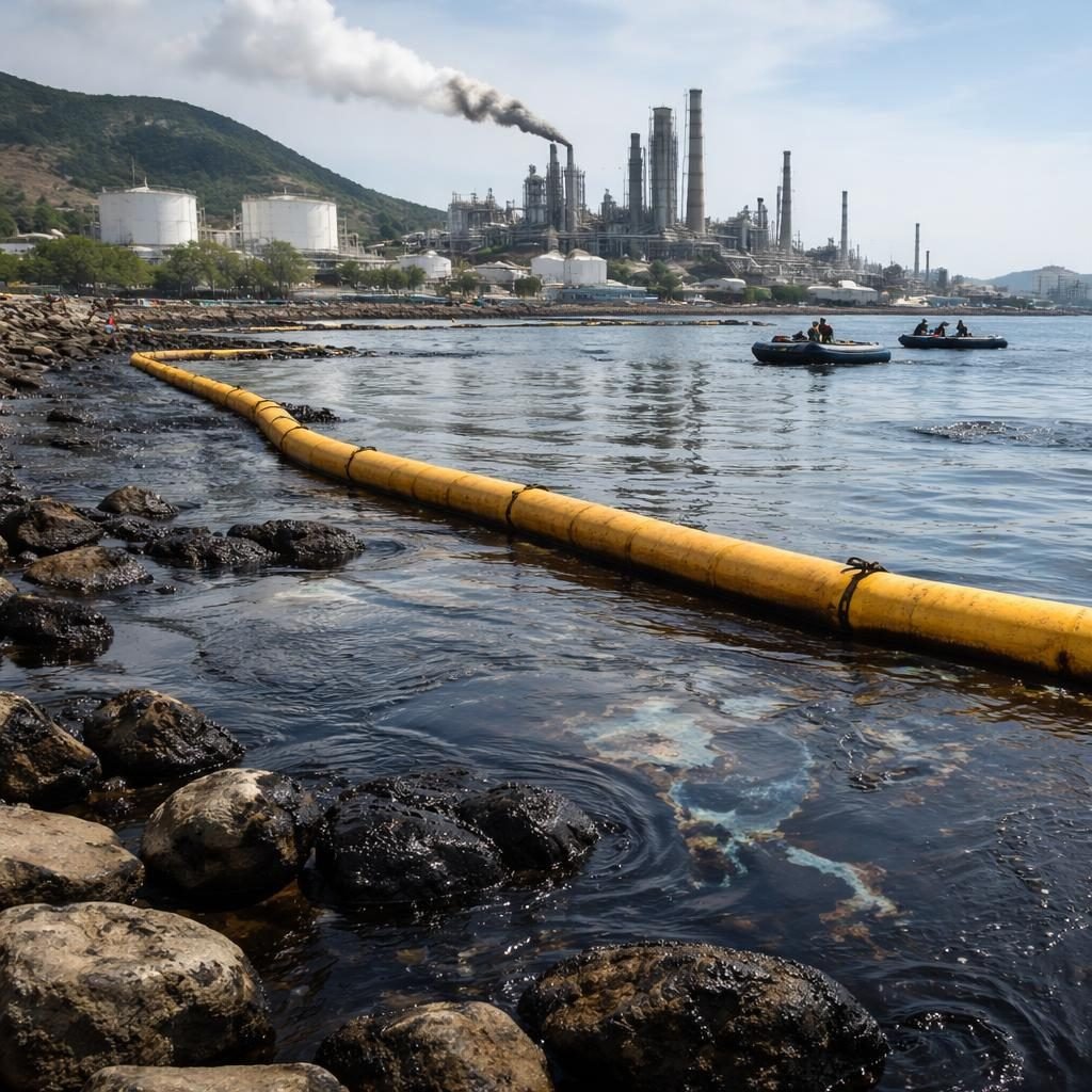 Nuevo derrame de combustóleo en Salina Cruz, Oaxaca; Pemex atiende la emergencia
