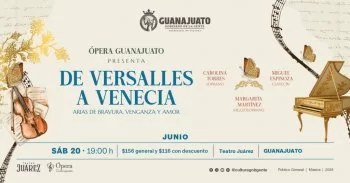Ópera Guanajuato llevará el Barroco de Versalles a Venecia con concierto de arias