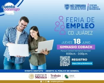 Feria de Empleo en Juárez ofrecerá más de 4 mil 500 vacantes con salarios de hasta 45 mil pesos