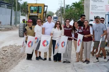 Mara Lezama y Ana Paty Peralta inician obra en avenida Nazareth para mejorar conectividad en Cancún