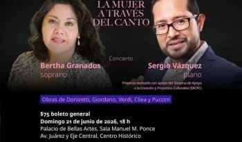 INBAL presenta concierto 'La mujer a través del canto' en Bellas Artes con soprano Bertha Granados
