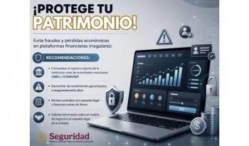 SSPC alerta sobre fraudes de inversión: recomienda verificar registros ante CNBV y CONDUSEF