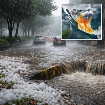 Lluvias y caída de granizo afectan a varios estados de México