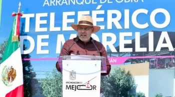 Teleférico de Morelia registra 69% de avance; bucle norte estará listo en septiembre