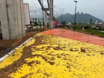 Rehabilitan puntos del Parque Lineal en Monterrey afectados por lluvias atípicas