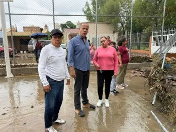 Operativo conjunto rescata a personas y atiende afectaciones por lluvias intensas en Aguascalientes