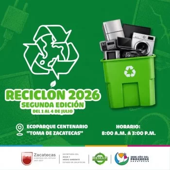 Gobierno de Zacatecas invita a participar en el Reciclón 2026 para residuos electrónicos