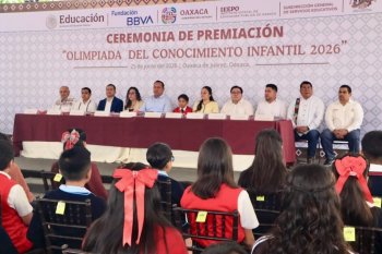 IEEPO premia a 54 estudiantes ganadores de la Olimpiada del Conocimiento Infantil 2026 en Oaxaca