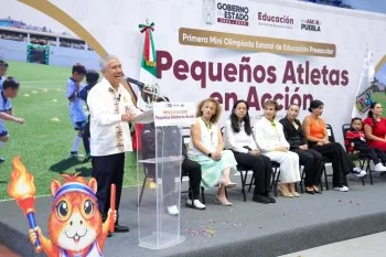 Puebla inaugura Primera Mini Olimpiada Estatal de Preescolar con 846 pequeños atletas