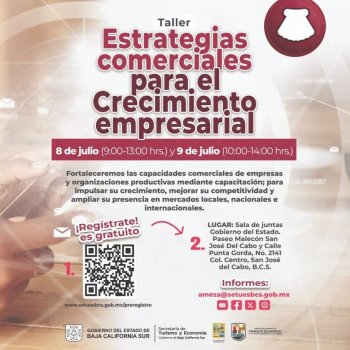 SETUE invita a taller gratuito de estrategias comerciales para empresas en San José del Cabo