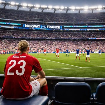 Haaland a la banca en el duelo decisivo entre Noruega y Francia
