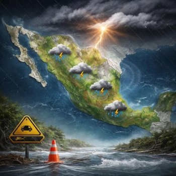 Lluvias fuertes a muy fuertes en varios estados este sábado
