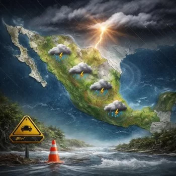 Lluvias fuertes a muy fuertes en varios estados este sábado