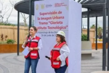 Gobernadora Evelyn Salgado supervisa rehabilitación de glorieta en Chilpancingo; promete obras al 100%