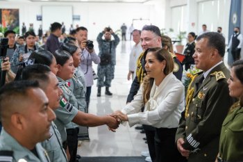 Mara Lezama reconoce labor de la Guardia Nacional en su séptimo aniversario en Quintana Roo