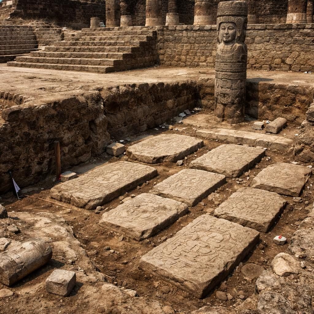 Hallazgo en Tula: estructura tolteca y lápidas del siglo XII descubiertas por el INAH